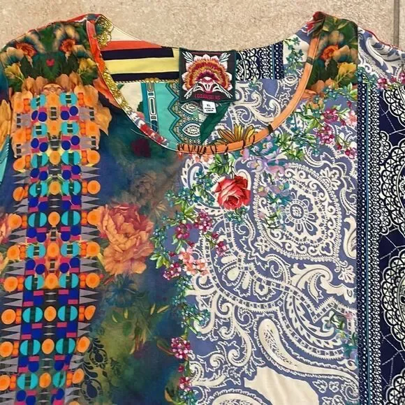 Johnny Was woman T-shirt long sleeves - Picture 2 of 3